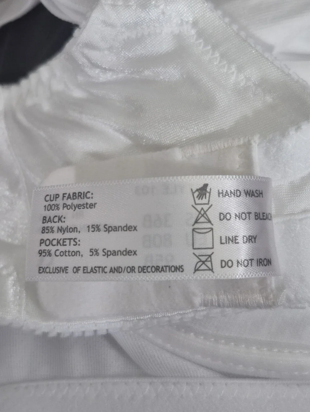 36B ABC Style 103 Jacquard Wire‎ Free Mastectomy Bra White